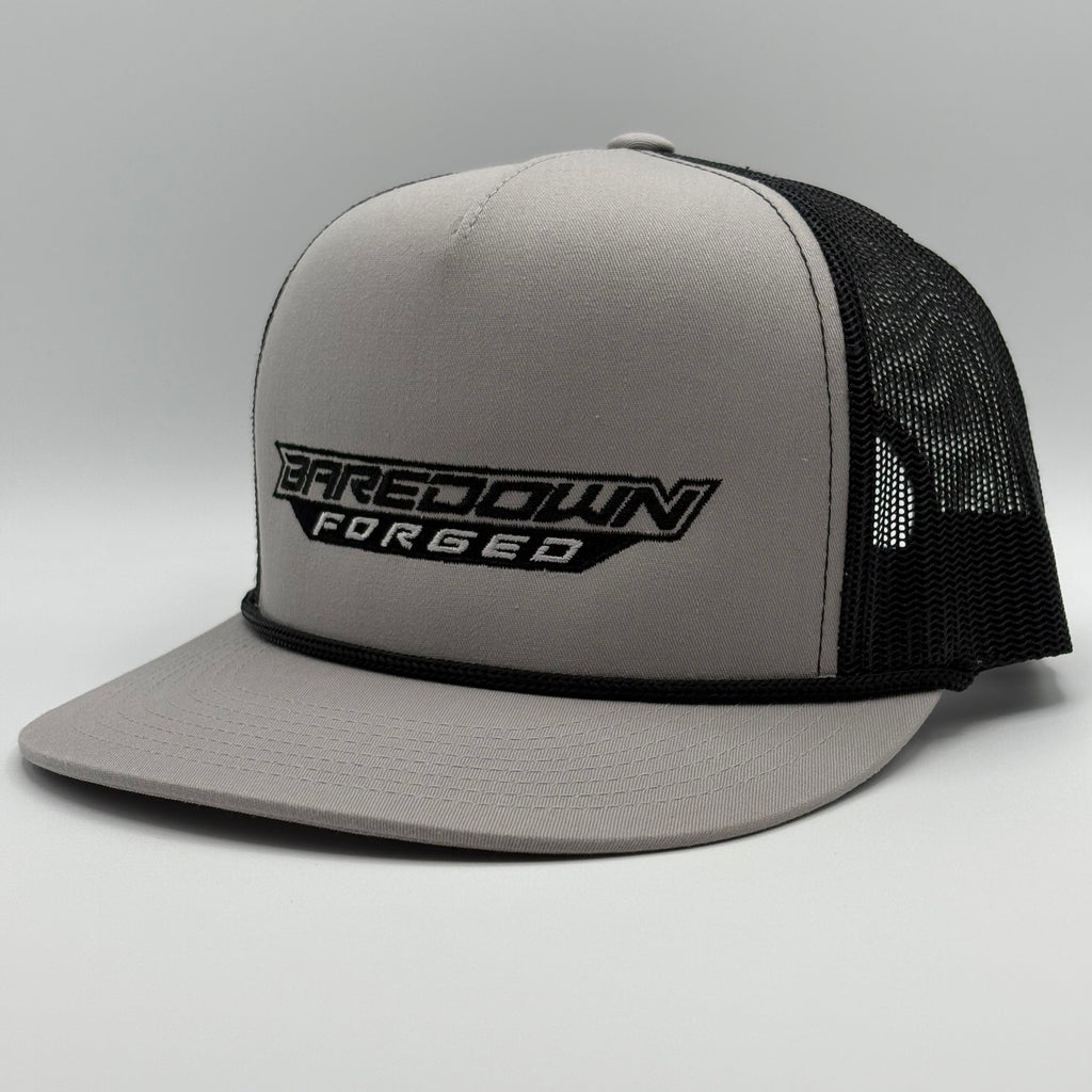 Logo Hat- Silver & Black Flat