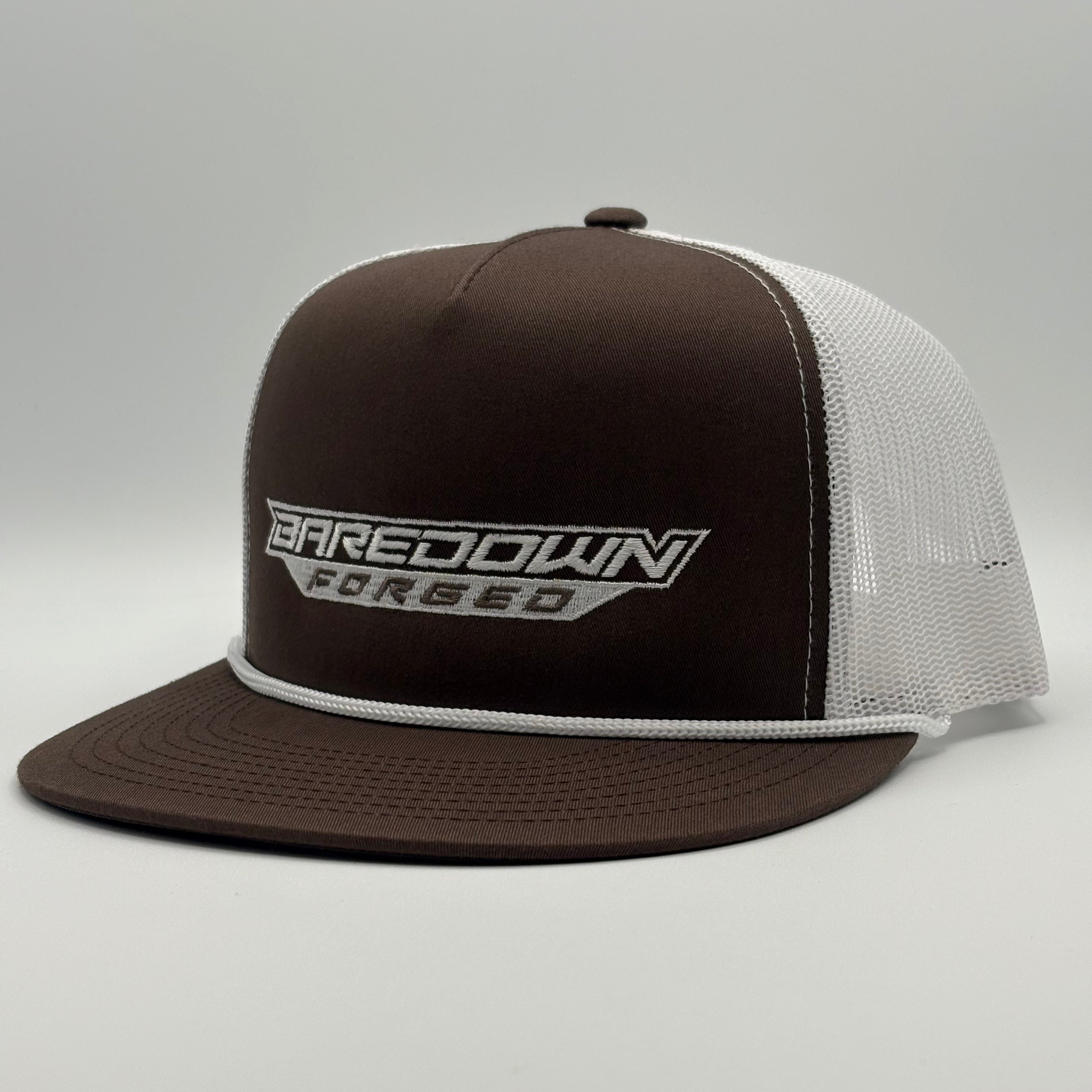 Logo Hat- Brown & White Flat